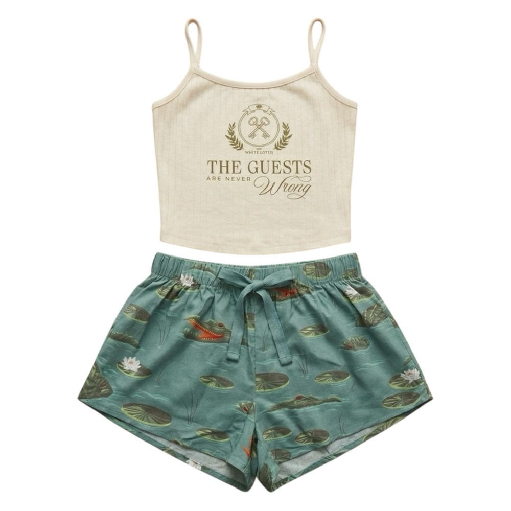 THE WHITE LOTUS Pajama Set - NWT Size XS